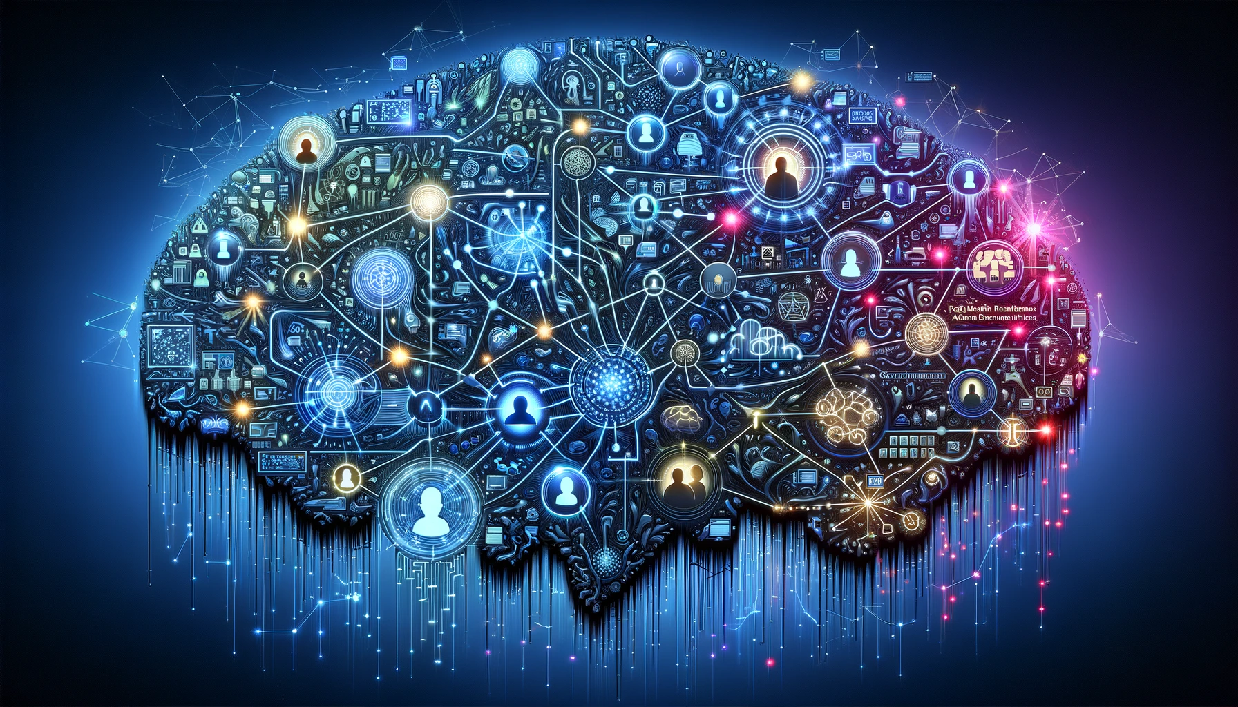 DALL·E 2024-02-22 12.00.55 - Design a wide, horizontal image that encapsulates the dynamic interplay between neural networks and the concept of fraud detection. The illustration s Kopie